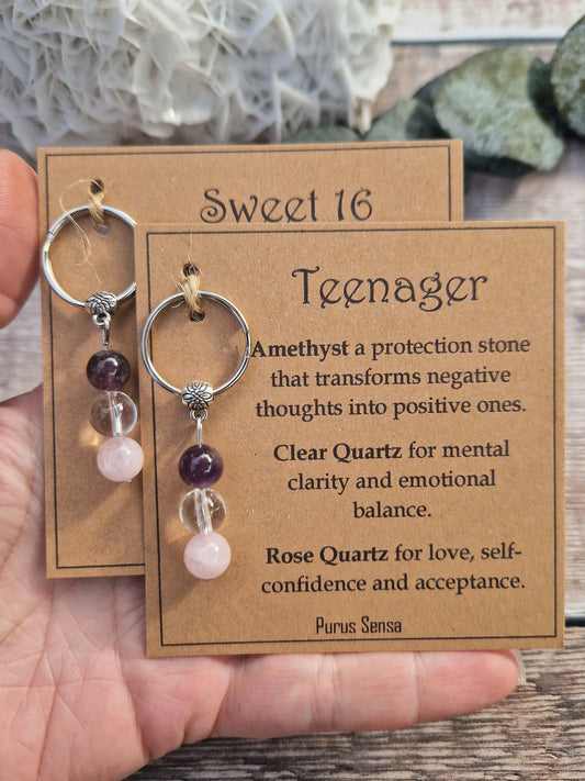 Teenager sweet 16 Crystal keyring