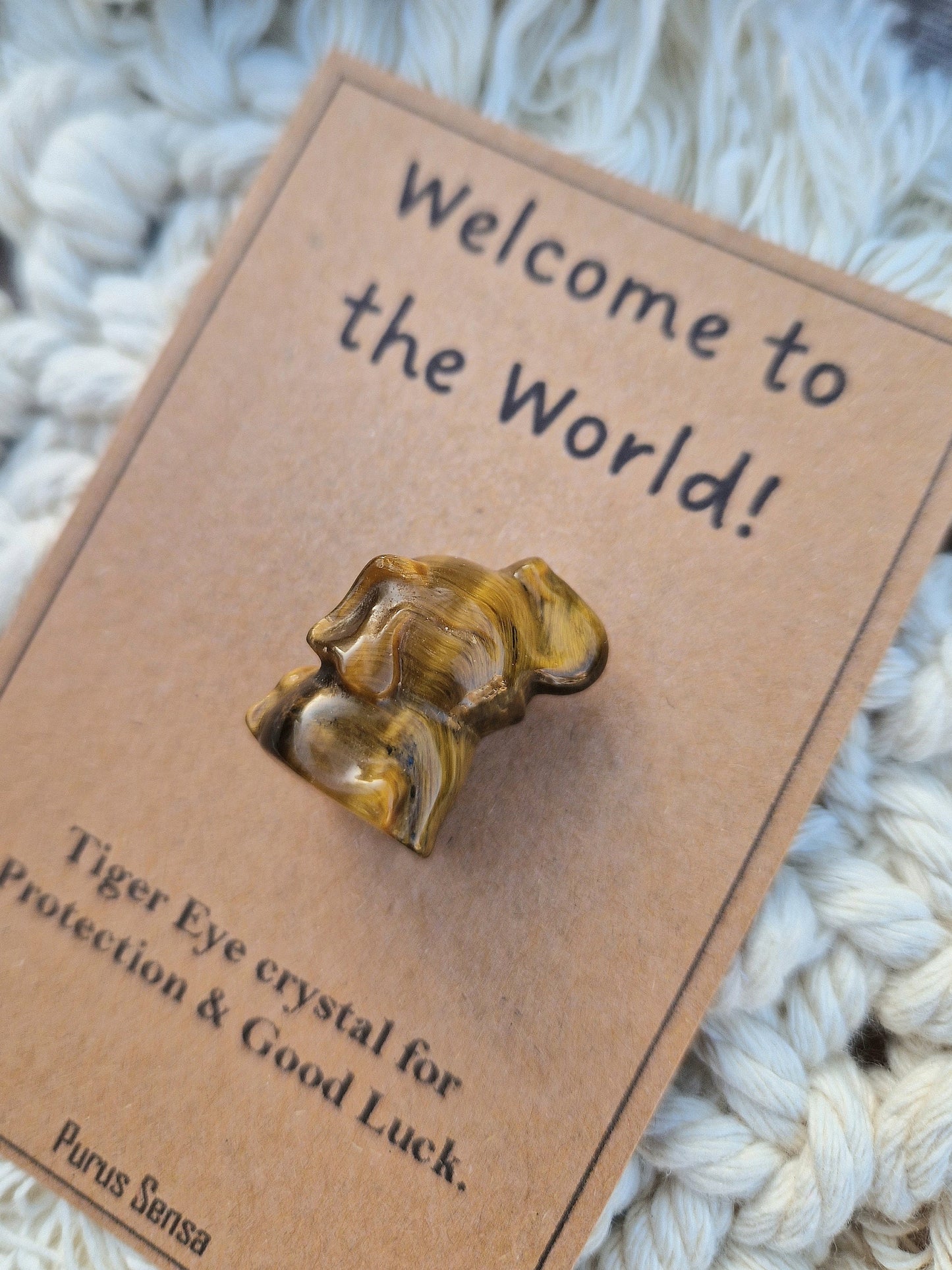 Welcome to the world baby elephant crystal gift