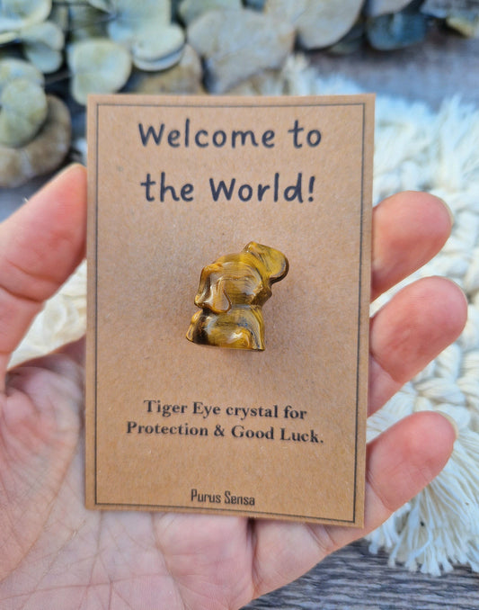 Welcome to the world baby elephant crystal gift