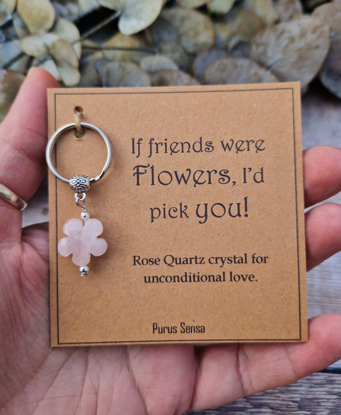 Cute Friendship flower keyring gift