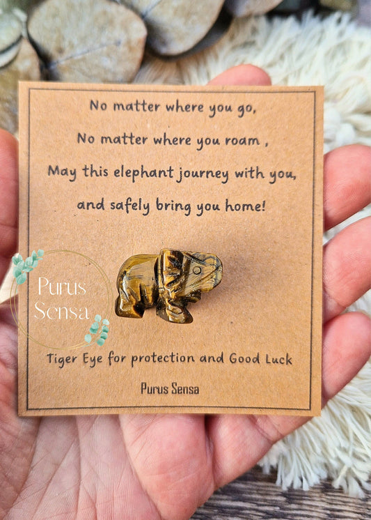 Cute mini crystal elephant travel gift