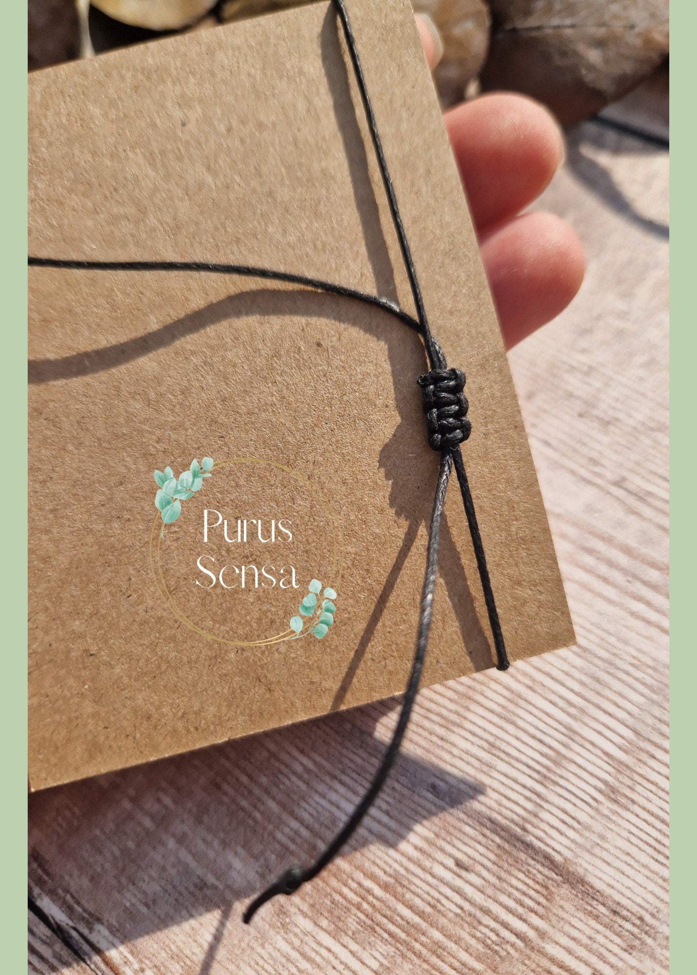 Personalised 6mm PYRITE Bracelet on descriptive card