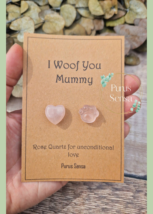 I woof you mummy crystal gift