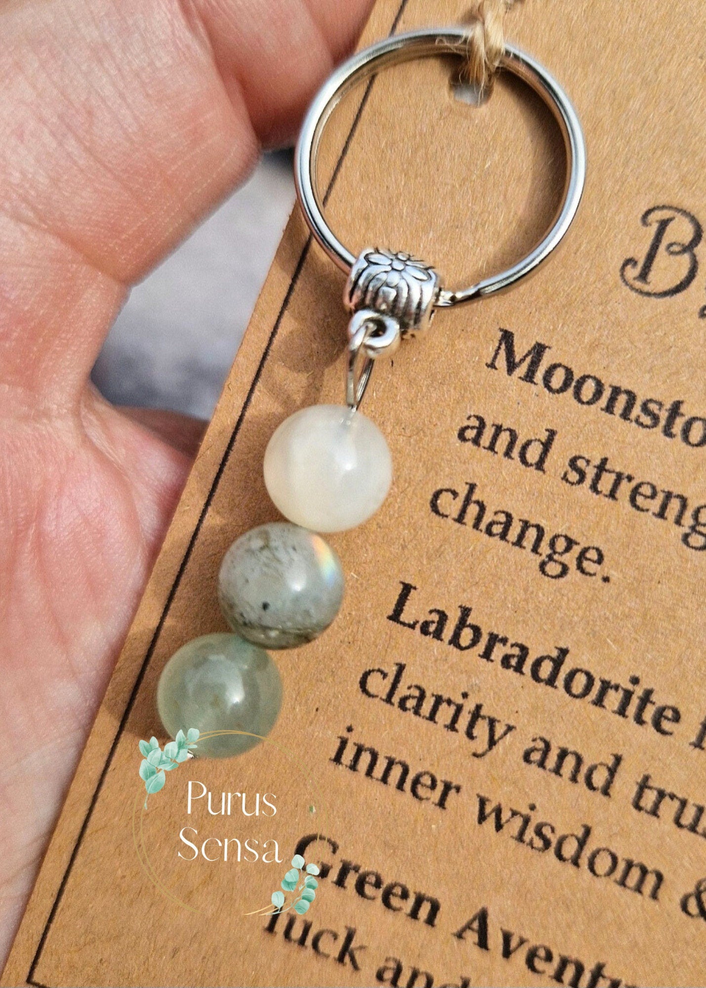 NEW BEGINNINGS Crystal keyring