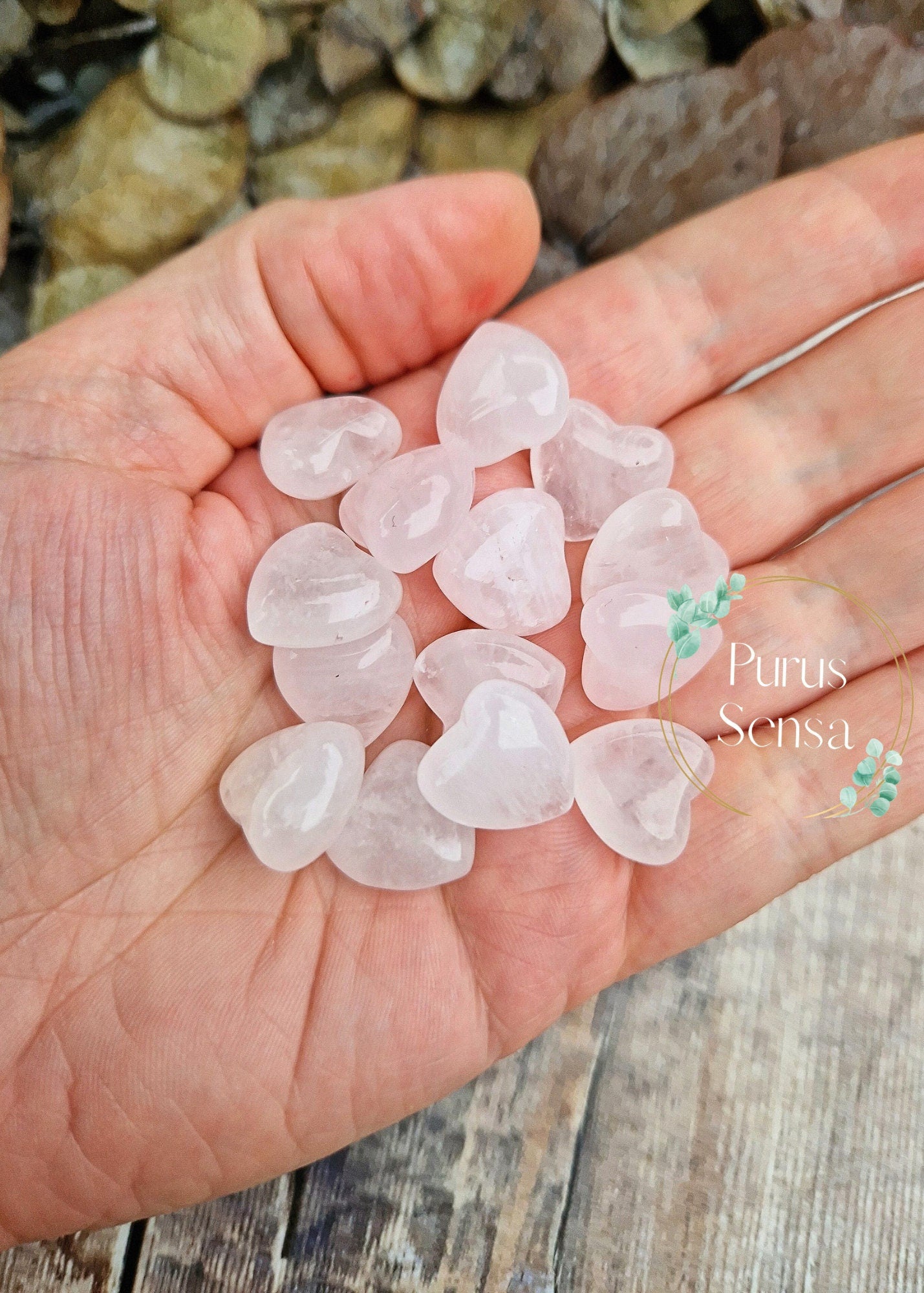 Cute Rose Quartz Heart Crystal gift for nurse.