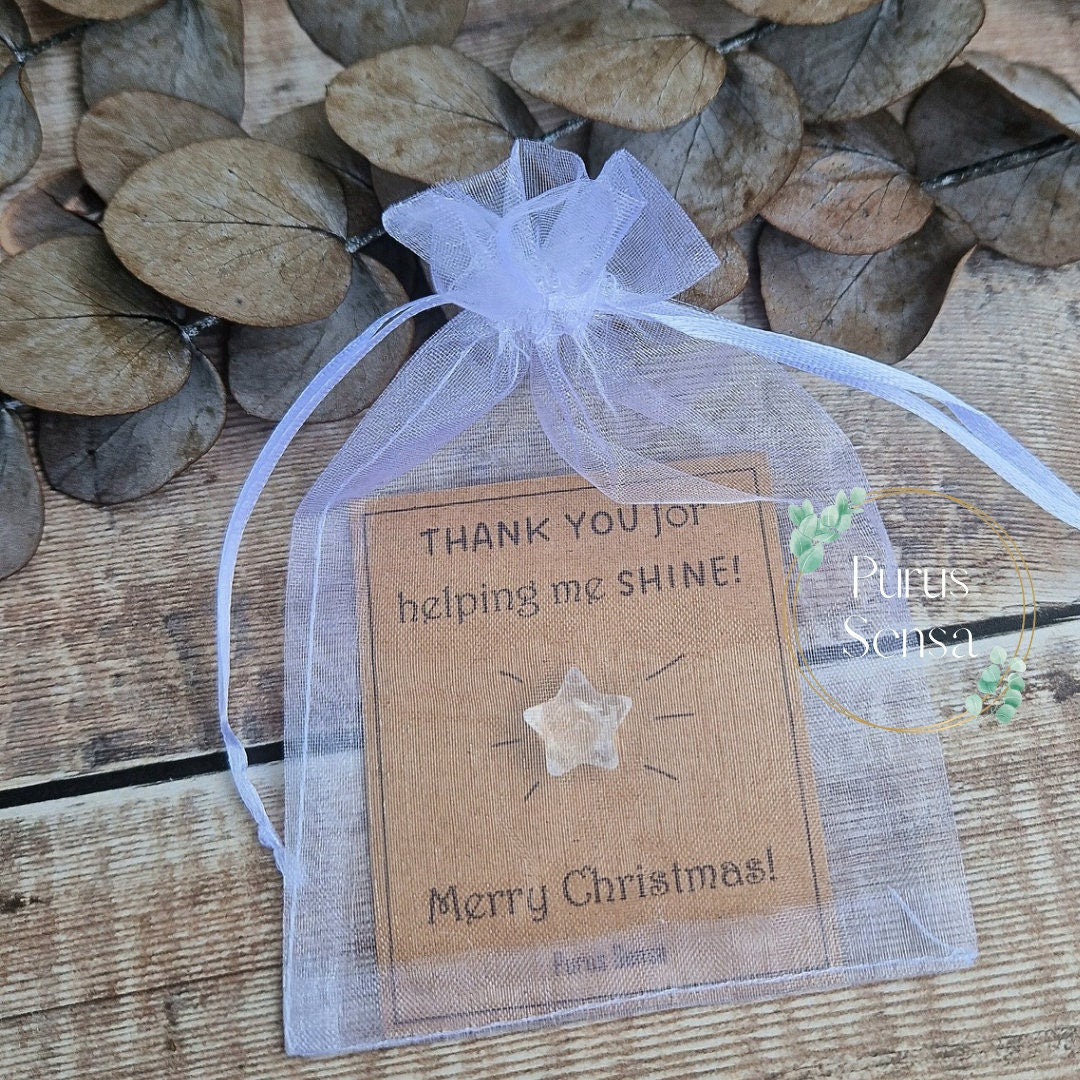 Cute christmas crystal card gift for teacher, teaching assistant, nurse, nursery.